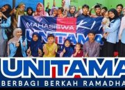 Mahasiswa Penerima Beasiswa KIP UNITAMA Bakti  Sosial Berbagi di Bulan Ramadhan 1446 H