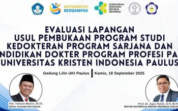 Hari Ini, Evaluasi Lapangan Pembukaan Fakultas Kedokteran UKI Paulus dari Kemdiktisaintek