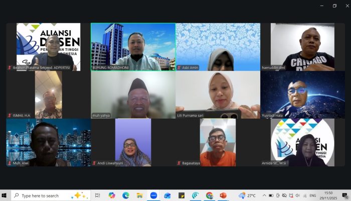 ADPERTISI Gelar Bimtek Daring bagi Dosen Pendamping PKM Nasional 2025 di Pangkep