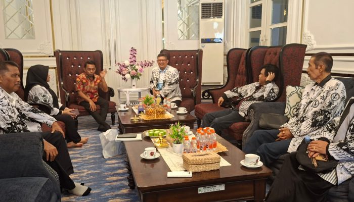 Di Hadapan Prof Dr H Hasnawi Haris, Bupati Sidrap Paparkan Kesiapan PORSENIJAR  PGRI Sulsel 2026