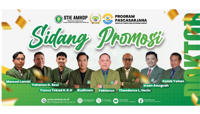 Prodi Doktor Ilmu Manajemen STIE AMKOP Cetak 38 Doktor, 8 Mahasiswa Jalani Promosi Mei 2026