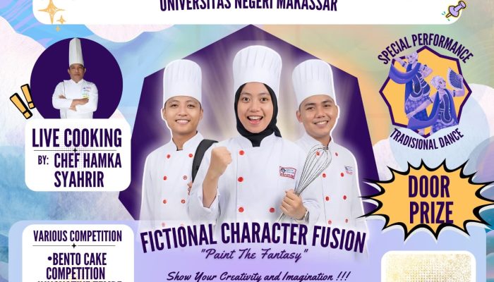 Prodi D4 Tata Boga JPP FT-UNM Gelar Cipta Karya Boga Bertema Fictional Character Fusion Paint The Fantasy