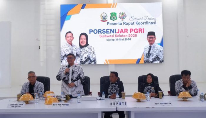 Persiapan Porsenijar PGRI Sulsel 2026 di Sidrap Capai 98 Persen, Prof Hasnawi Haris Puji Duet Syaharuddin-Nur Kanaah