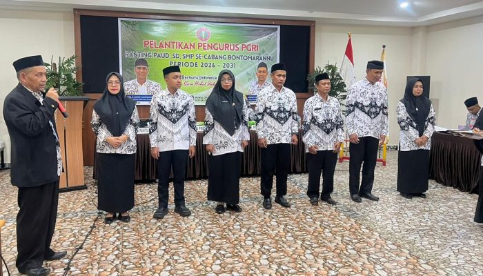 PGRI Bontomarannu Gowa Perkuat Konsolidasi, 7 Pengurus Ranting Resmi Dikukuhkan