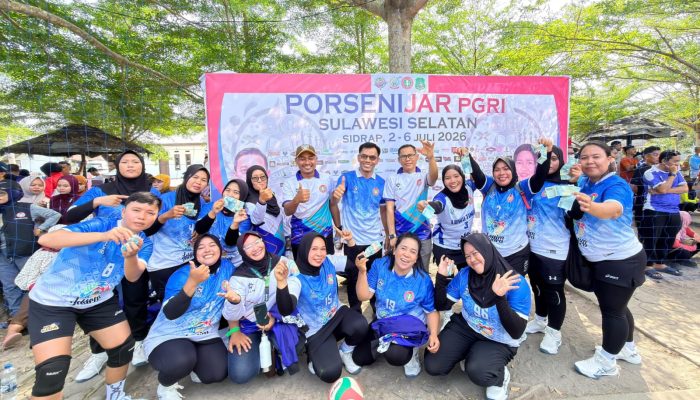 Tim Voli Putri PGRI Luwu Timur Raih Perunggu di Porsenijar PGRI Sulsel 2026